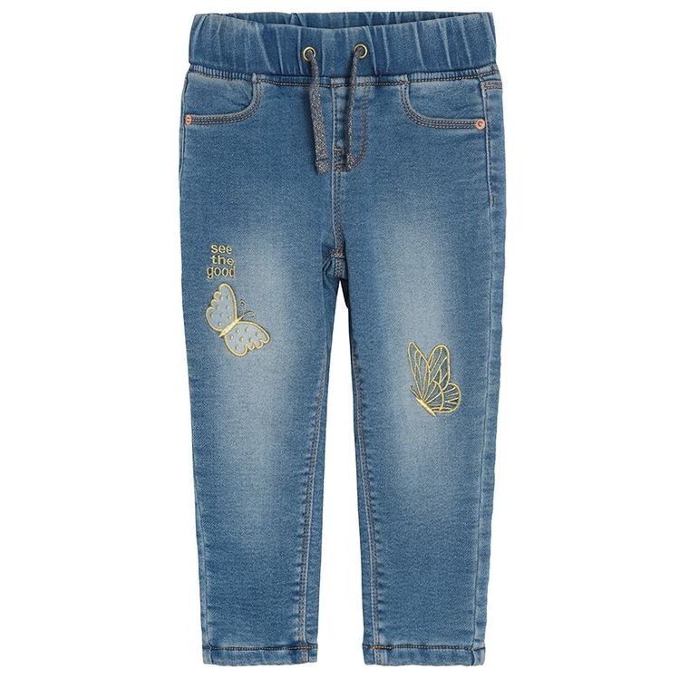 Cool Club, Spodnie jeansowe dziewczęce, ocieplane, denim