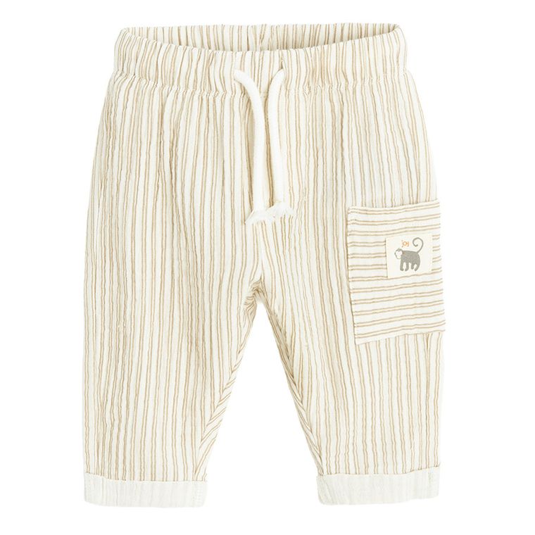 Cool Club, Spodnie materiałowe chłopięce, ecru