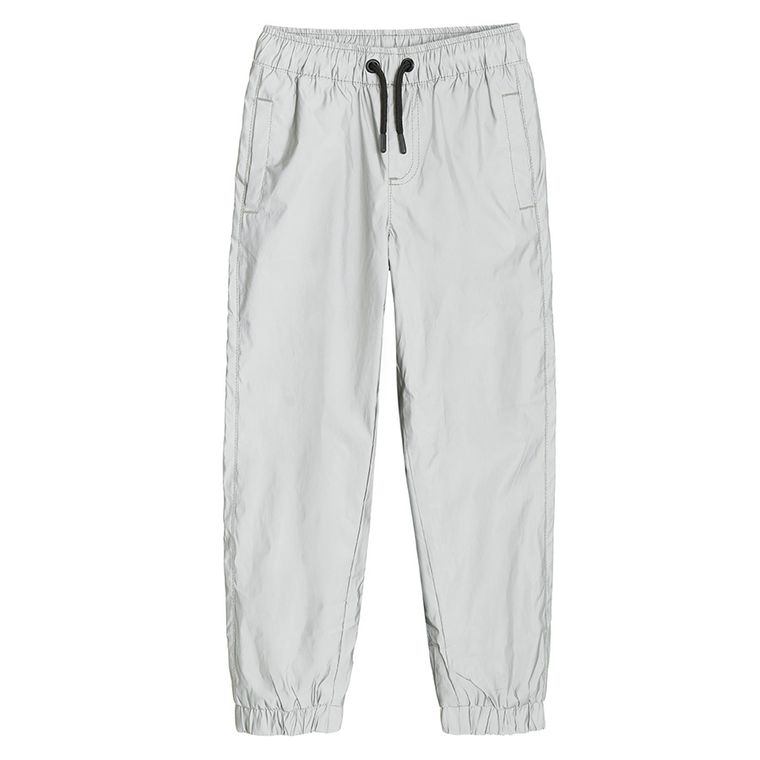 Cool Club, Spodnie materiałowe chłopięce, odblaskowe, srebrne