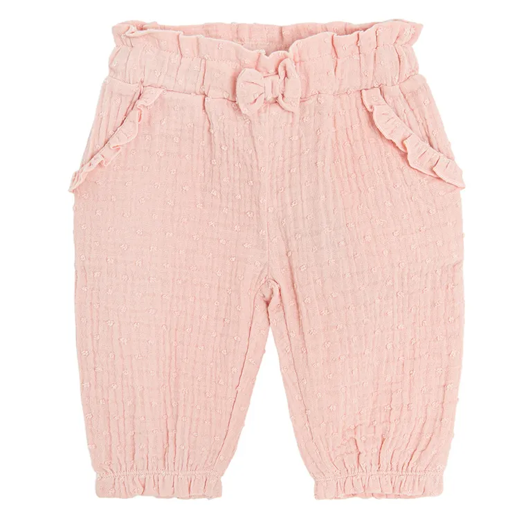 Cool Club, Spodnie muślinowe dziewczęce, różowe