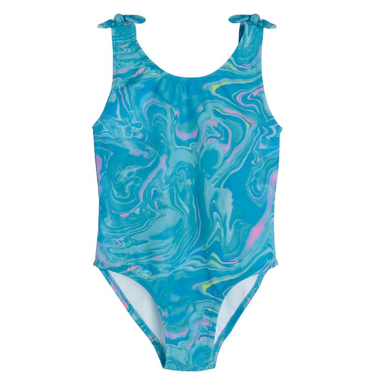 Cool Club, Strój kąpielowy dziewczęcy jednoczęściowy, UV 50, turkusowy