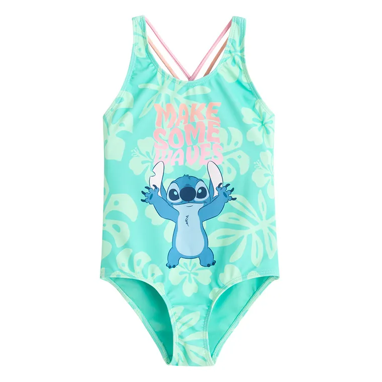 Cool Club, Strój kąpielowy dziewczęcy jednoczęściowy, UV 50, turkusowy, Lilo i Stitch
