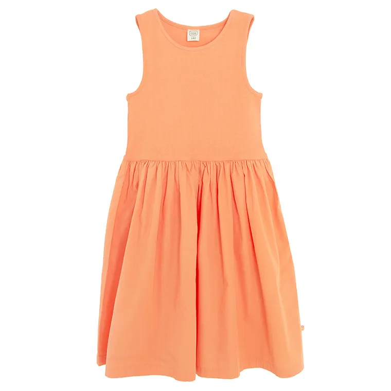 Cool Club, Sukienka dziewczęca bez rękawów, pomarańczowa