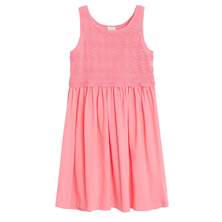 Cool Club, Sukienka dziewczęca bez rękawów, różowa