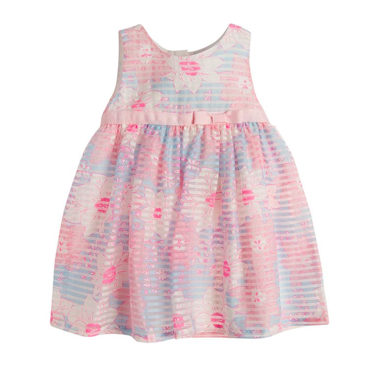 Cool Club, Sukienka dziewczęca bez rękawów, różowa, kwiaty