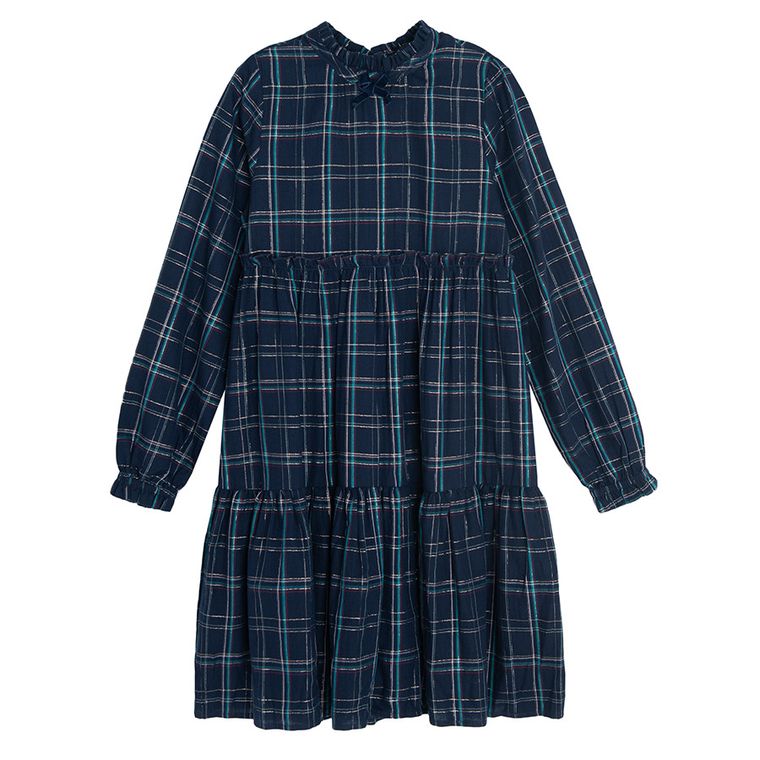 Cool Club, Sukienka dziewczęca z długim rękawem, granatowa