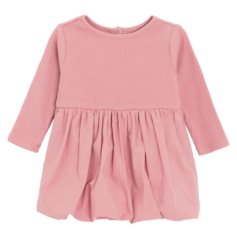 Cool Club, Sukienka dziewczęca z długim rękawem, różowa