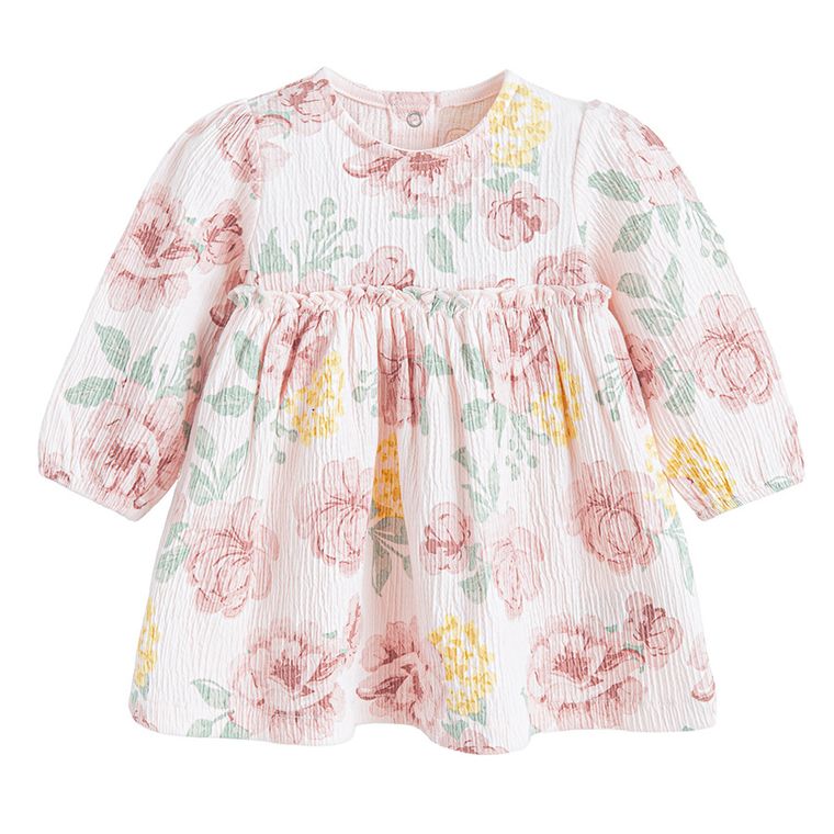 Cool Club, Sukienka dziewczęca z długim rękawem, różowa