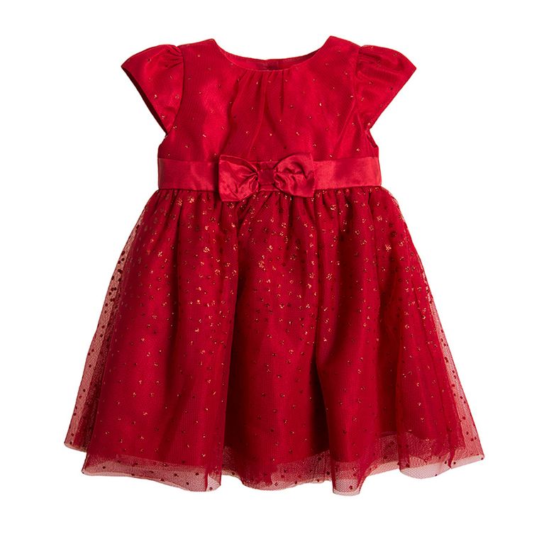 Cool Club, Sukienka dziewczęca z kokardką, czerwona