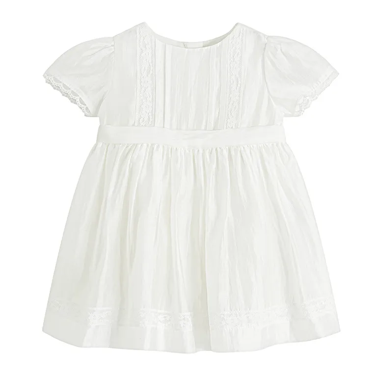 Cool Club, Sukienka dziewczęca z krótkim rękawem, biała