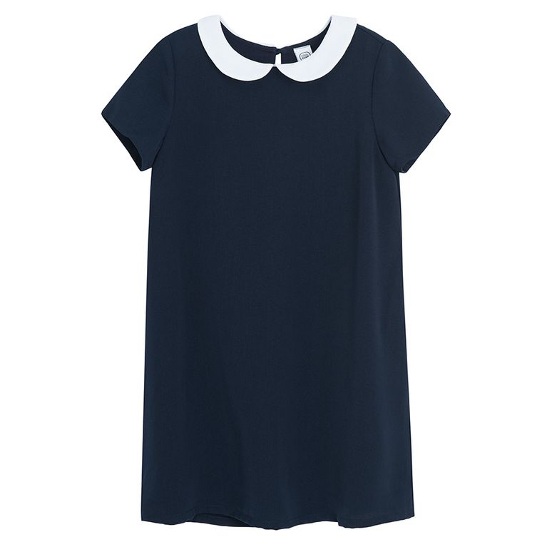 Cool Club, Sukienka dziewczęca z krótkim rękawem, granatowa