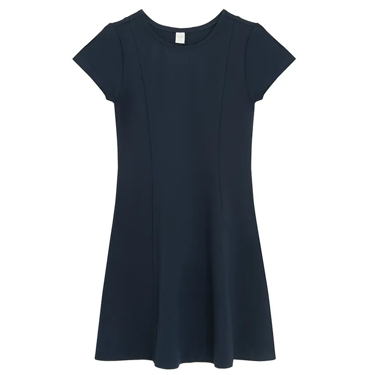 Cool Club, Sukienka dziewczęca z krótkim rękawem, granatowa