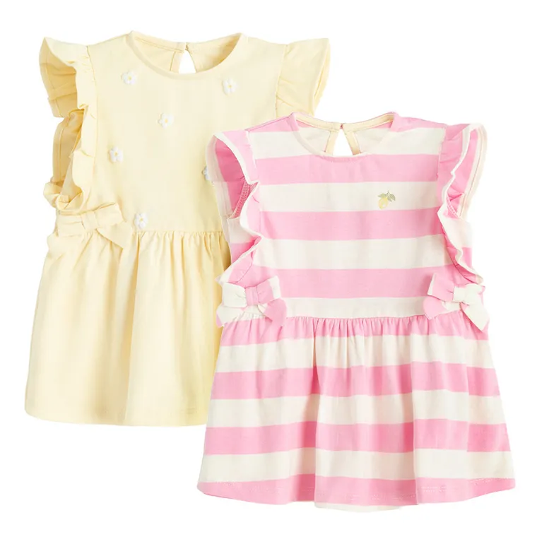 Cool Club, Sukienka dziewczęca z krótkim rękawem, mix, zestaw, 2 szt.