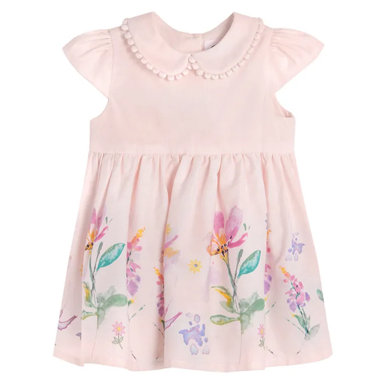 Cool Club, Sukienka dziewczęca z krótkim rękawem, różowa