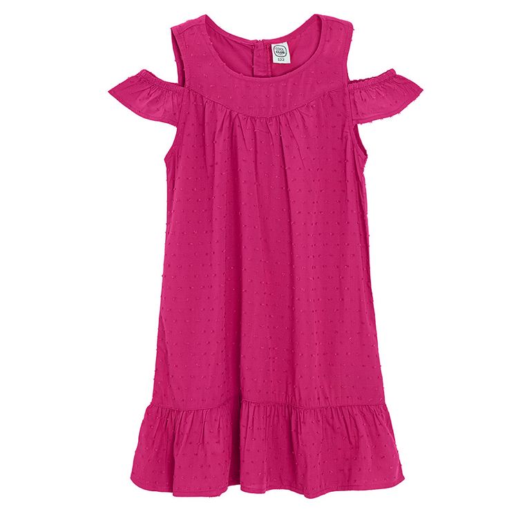 Cool Club, Sukienka dziewczęca z krótkim rękawem, różowa