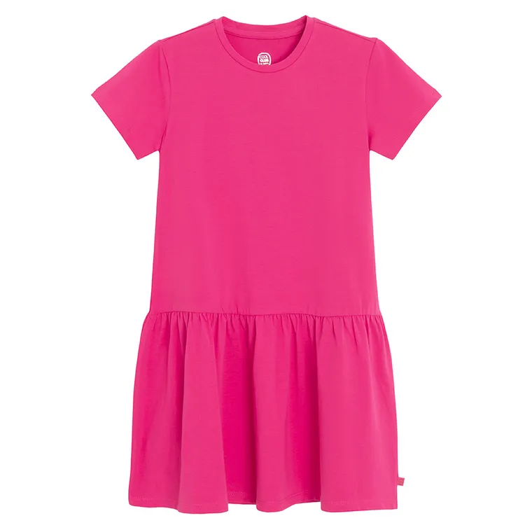Cool Club, Sukienka dziewczęca z krótkim rękawem, różowa