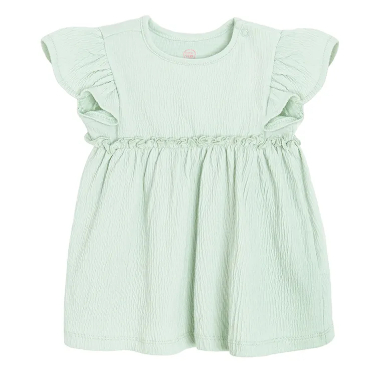 Cool Club, Sukienka dziewczęca z krótkim rękawem, zielona