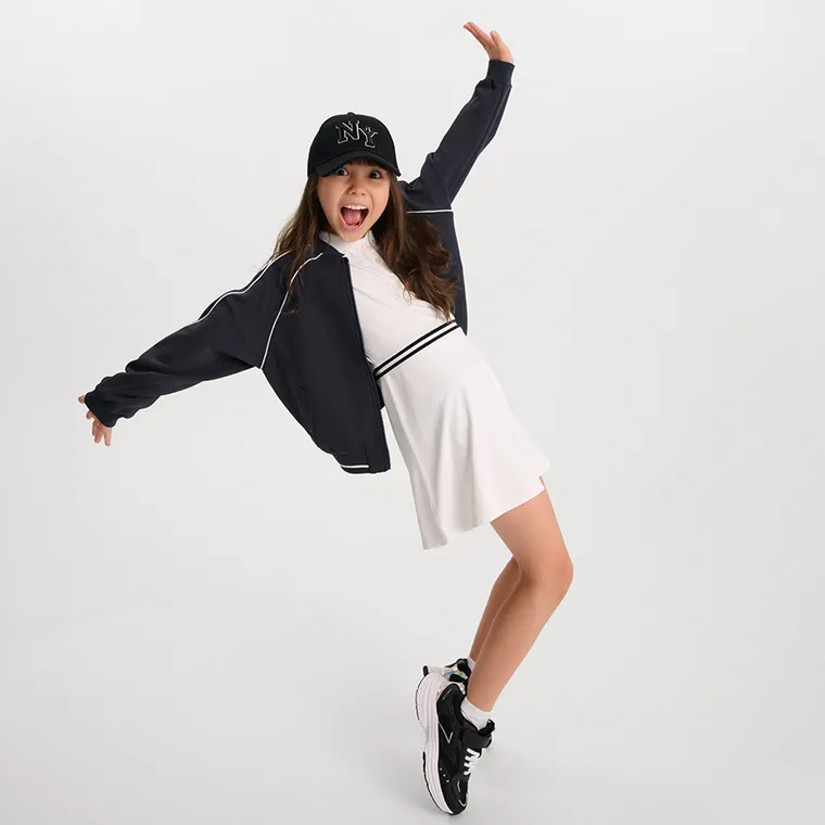 Cool Club, Sukienka tenisowa dziewczęca bez rękawów, biała