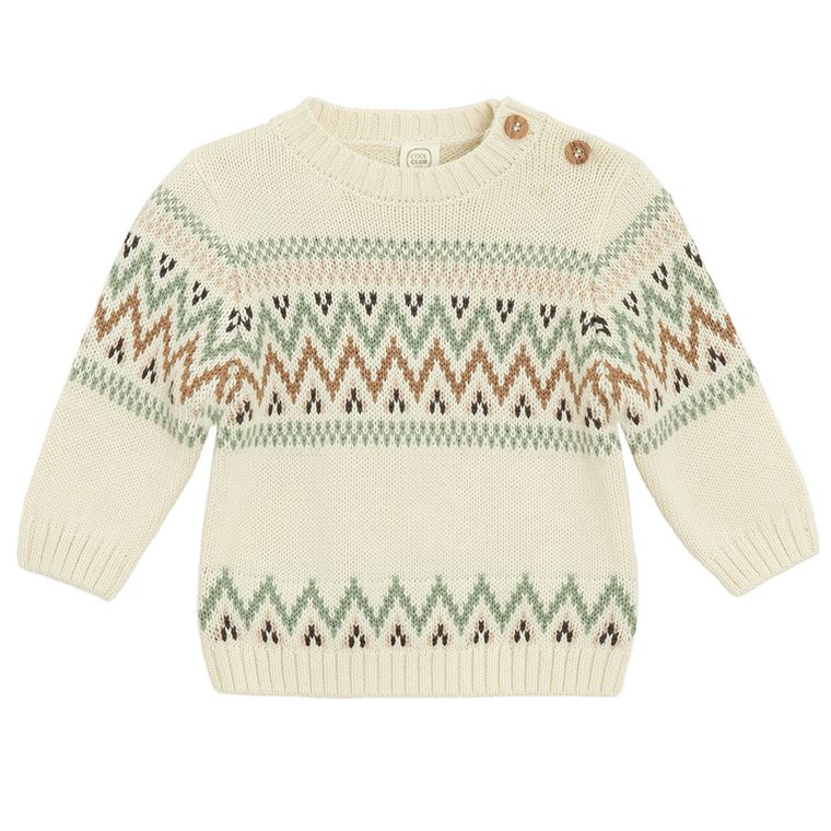 Cool Club, Sweter chłopięcy, beżowy