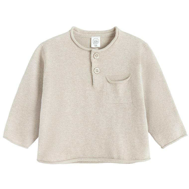 Cool Club, Sweter chłopięcy, beżowy