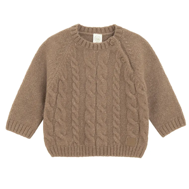 Cool Club, Sweter chłopięcy, brązowy