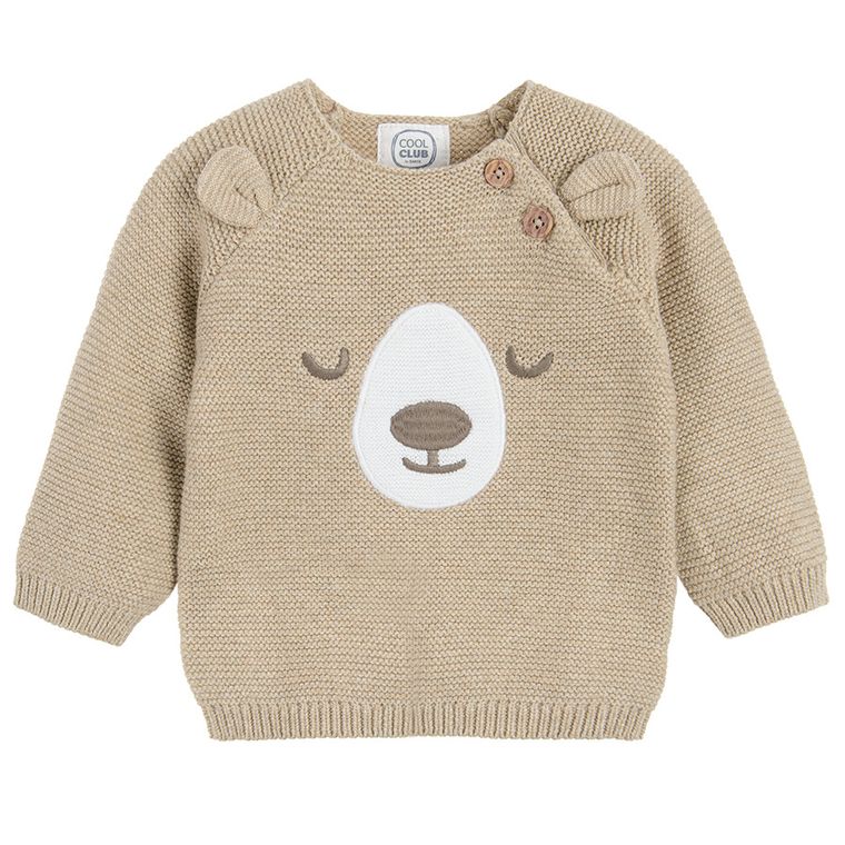 Cool Club, Sweter chłopięcy, jasnobrązowy