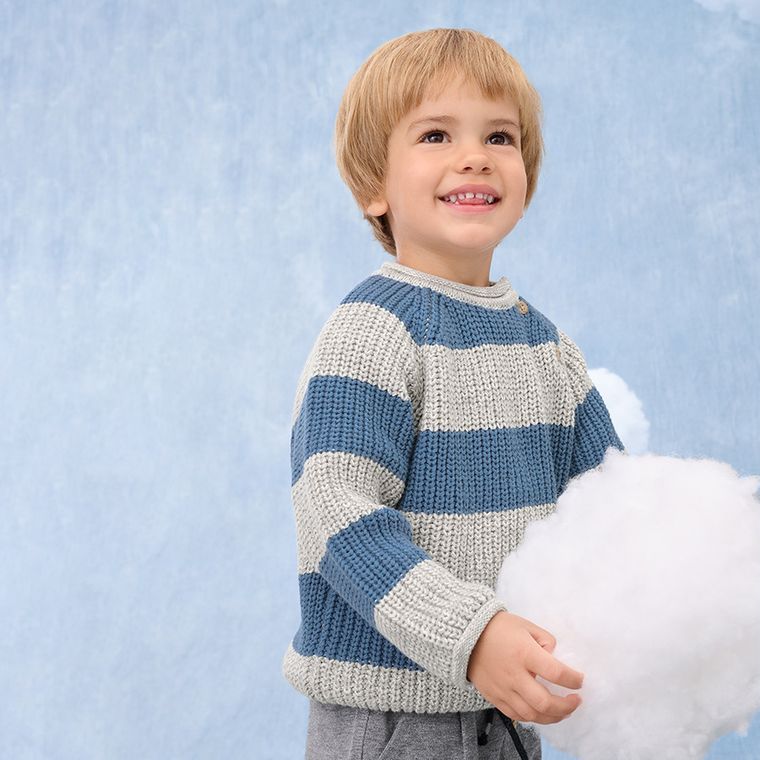 Cool Club, Sweter chłopięcy, szaro-niebieski