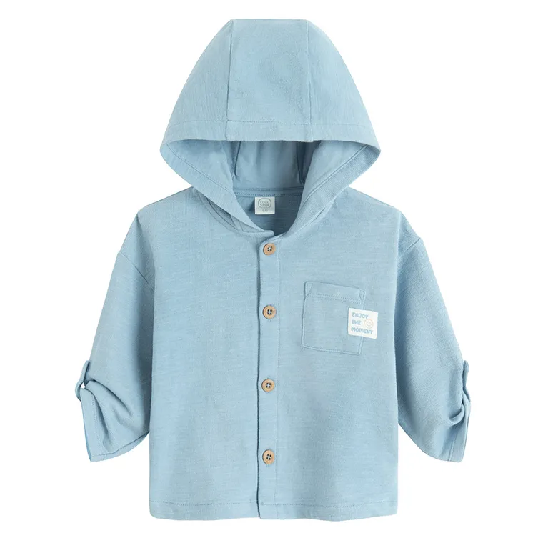 Cool Club, Sweter chłopięcy z kapturem, rozpinany, niebieski