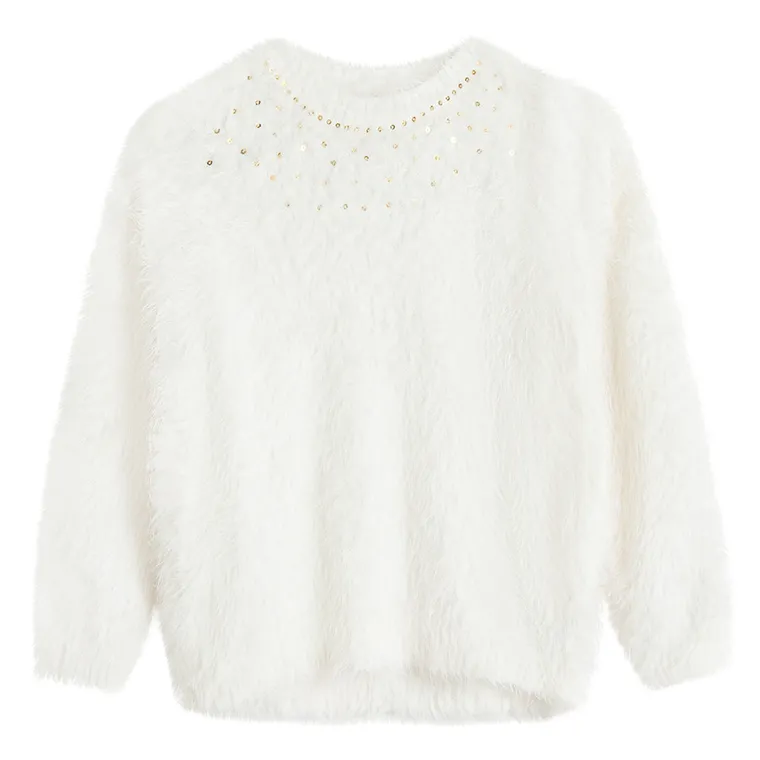 Cool Club, Sweter dziewczęcy, biały