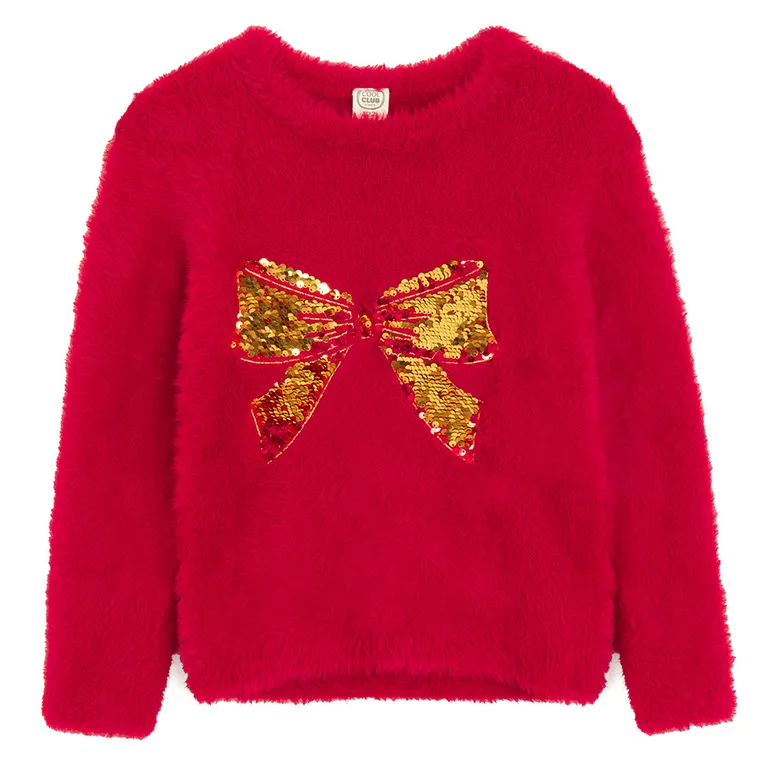Cool Club, Sweter dziewczęcy, czerwony