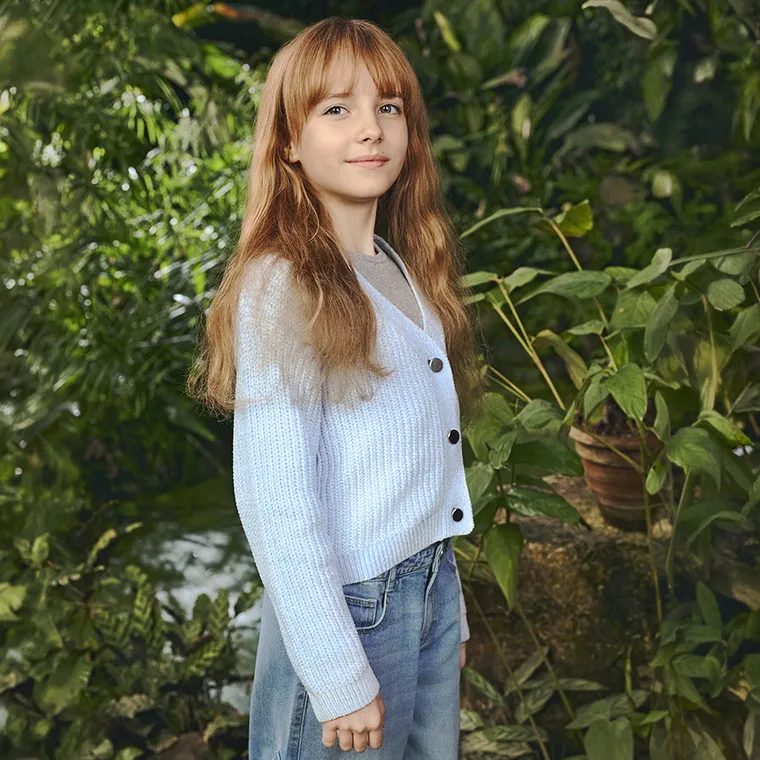 Cool Club, Sweter dziewczęcy, rozpinany, niebieski