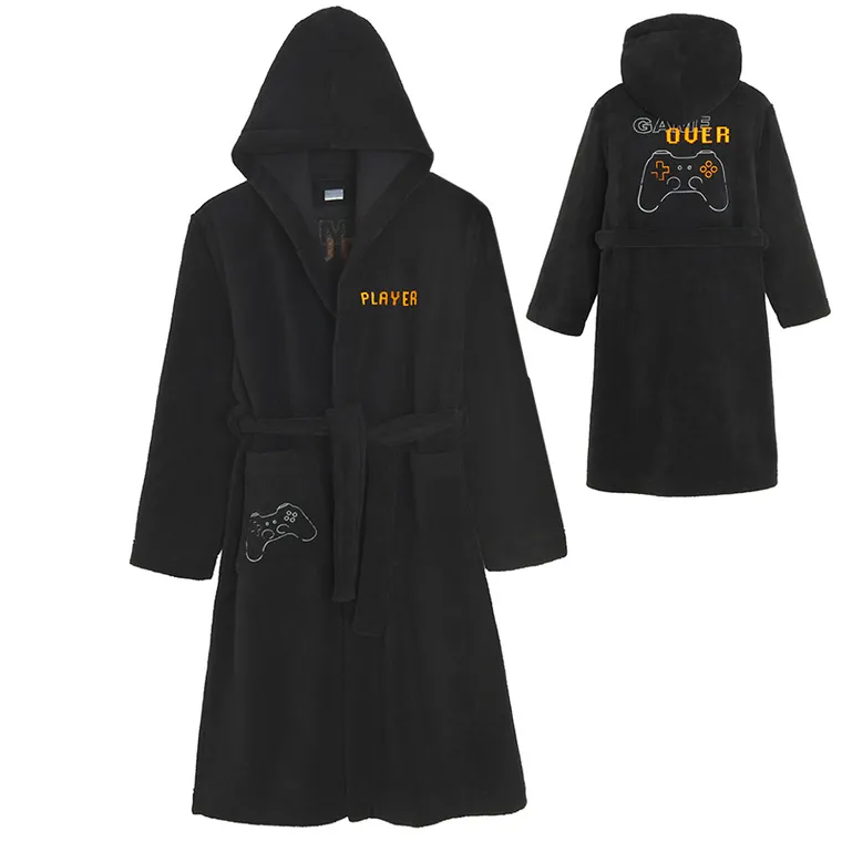 Cool Club, Szlafrok chłopięcy z kapturem, czarny