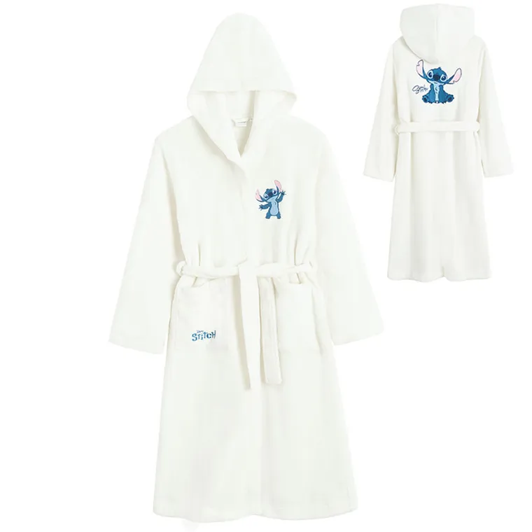 Cool Club, Szlafrok dziewczęcy z kapturem, biały, Lilo i Stitch