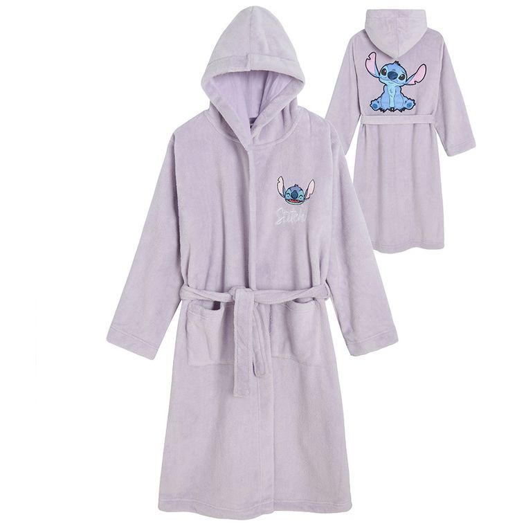 Cool Club, Szlafrok dziewczęcy z kapturem, fioletowy, Lilo i Stitch