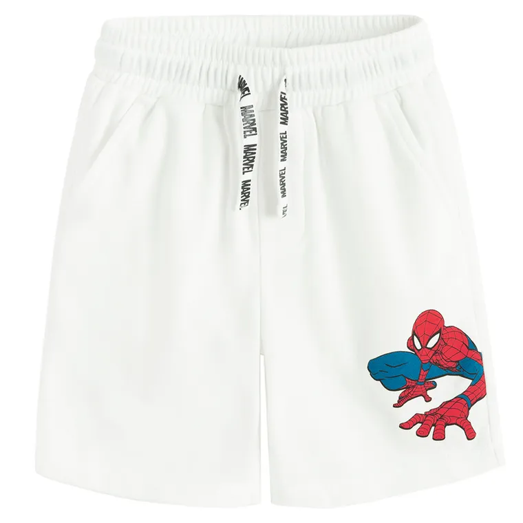 Cool Club, Szorty chłopięce, białe, Spider-Man