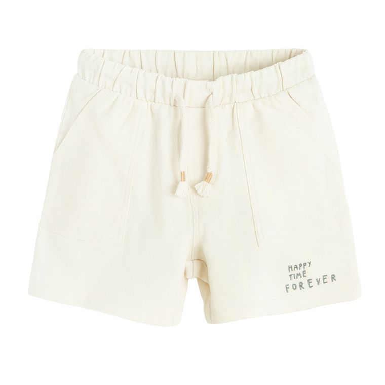 Cool Club, Szorty chłopięce, ecru