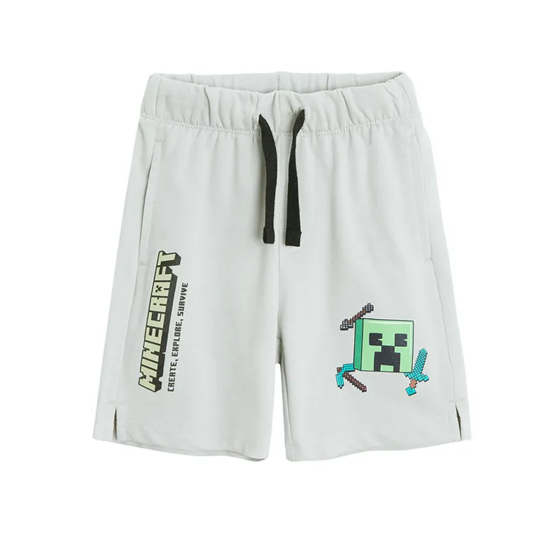 Cool Club, Szorty chłopięce, szare, Minecraft