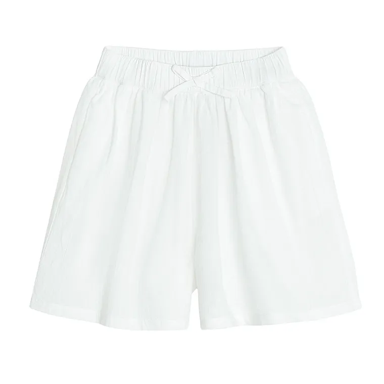 Cool Club, Szorty dziewczęce z lnem, białe