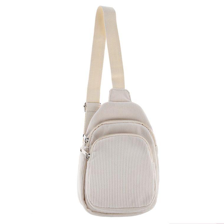 Cool Club, sztruksowy plecak na jedno ramię, beżowy