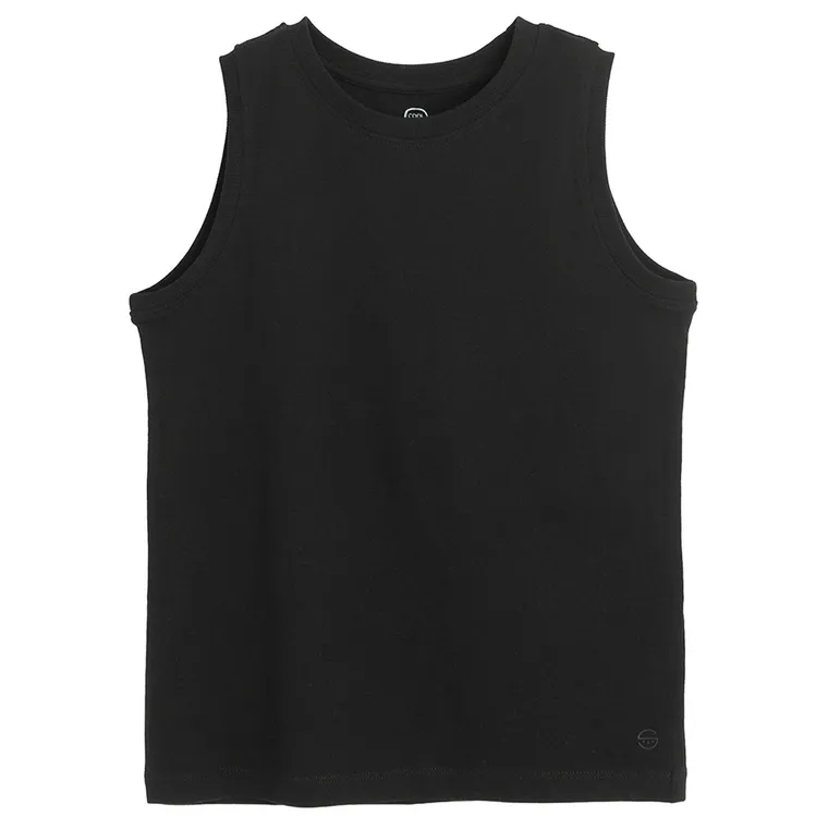 Cool Club, T-shirt chłopięcy bez rękawów, czarny