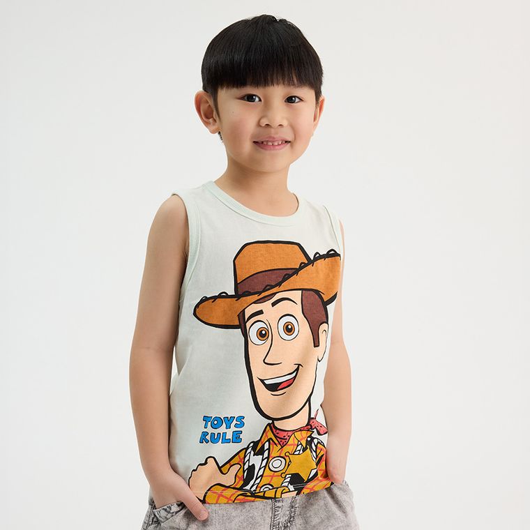 Cool Club, T-shirt chłopięcy bez rękawów, miętowy, Toy Story