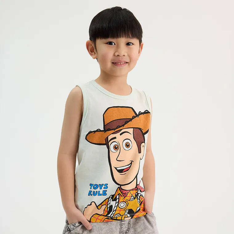 Cool Club, T-shirt chłopięcy bez rękawów, miętowy, Toy Story