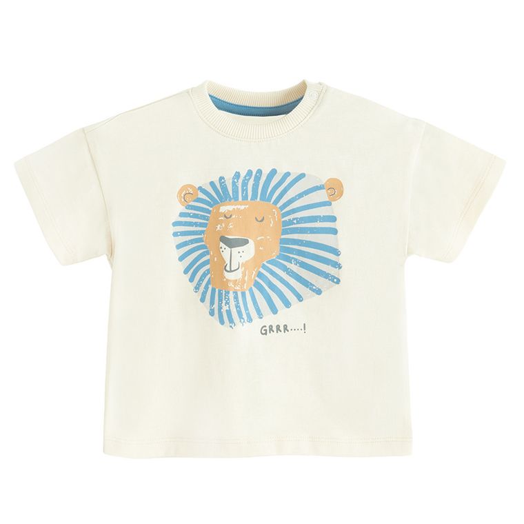 Cool Club, T-shirt chłopięcy, beżowy
