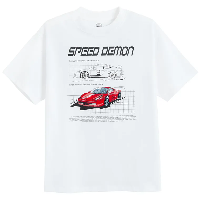 Cool Club, T-shirt chłopięcy, biały