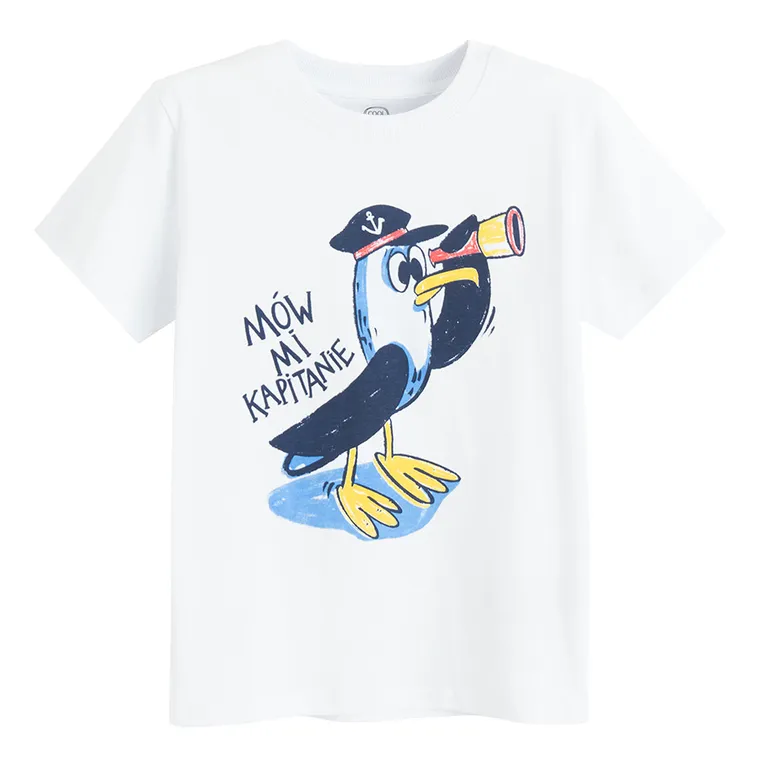 Cool Club, T-shirt chłopięcy, biały
