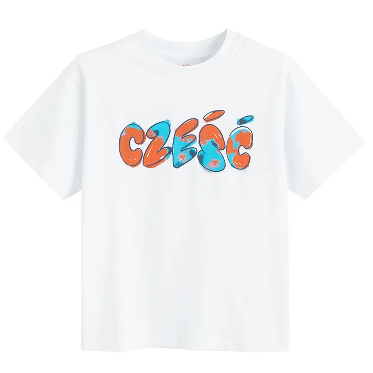 Cool Club, T-shirt chłopięcy, biały