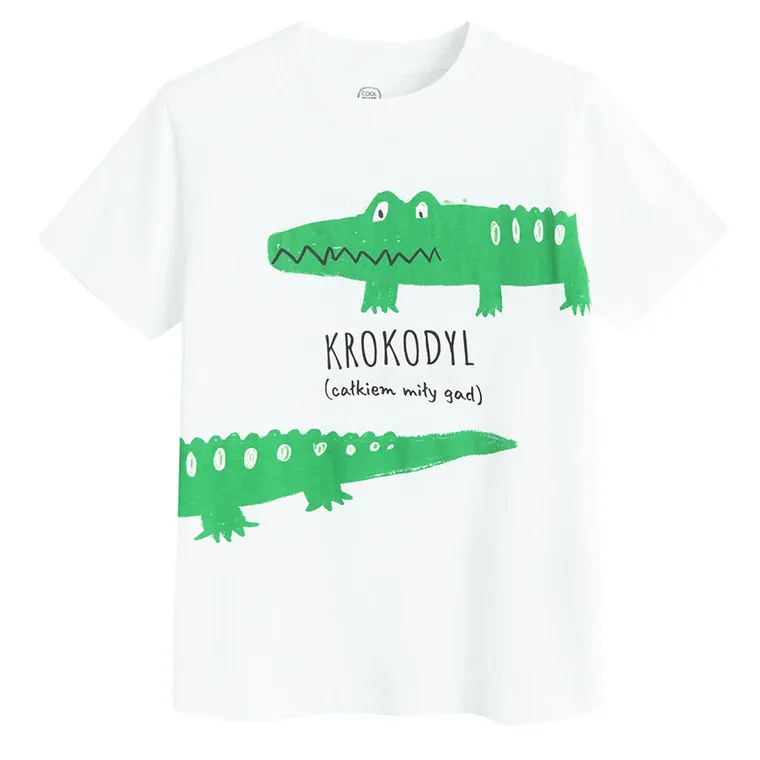 Cool Club, T-shirt chłopięcy, biały
