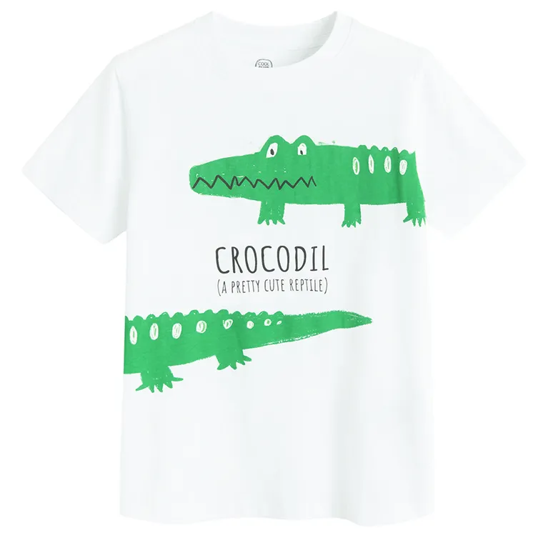 Cool Club, T-shirt chłopięcy, biały