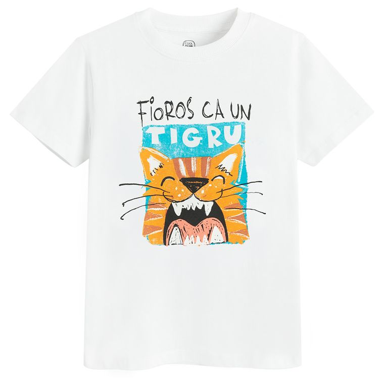 Cool Club, T-shirt chłopięcy, biały