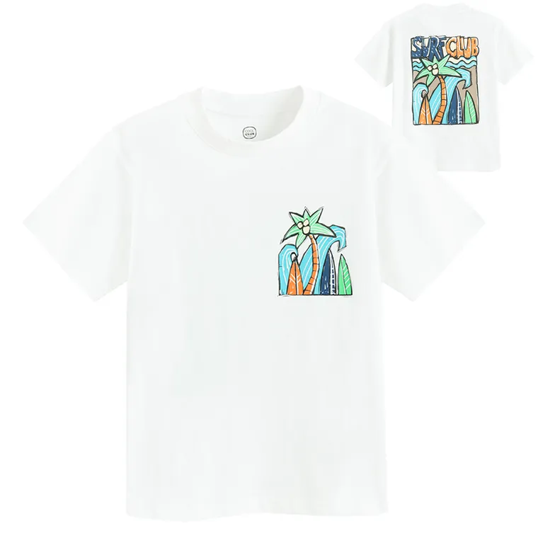 Cool Club, T-shirt chłopięcy, biały